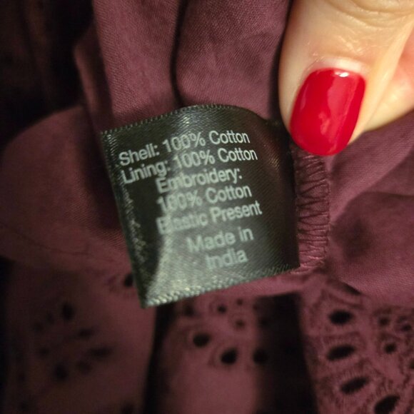 Lane Bryant Purple Eyelet Sundress Women’s Plus Size 26 Smocked Cotton Dress - Picture 7 of 7